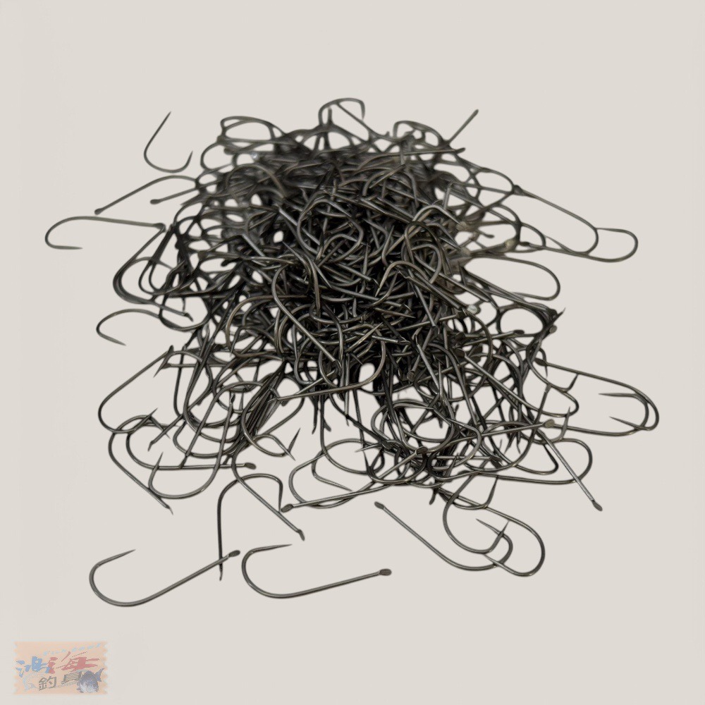 中壢鴻海釣具【吉作】鈦輕袖 (500入) 魚鉤 極輕量 極銳利 極細柄 福壽魚-細節圖2