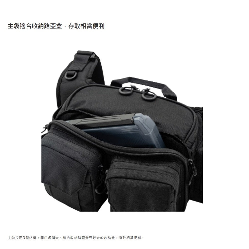 中壢鴻海釣具【SHIMANO】 BS-221W 黑色肩背包 多功能置物包-細節圖9