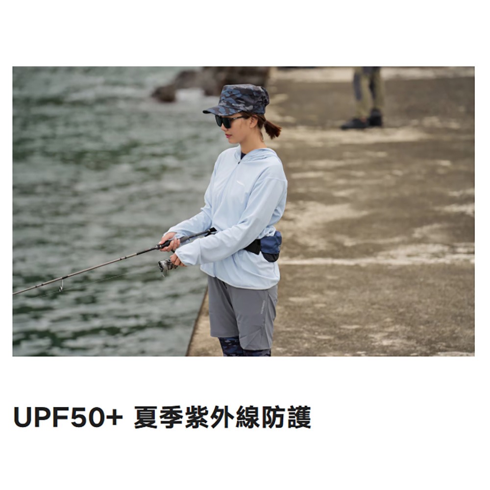 【中壢鴻海釣具】SHIMANO  WJ-001V 炭灰色全拉鍊釣魚連帽外套 (25年春夏款)-細節圖2