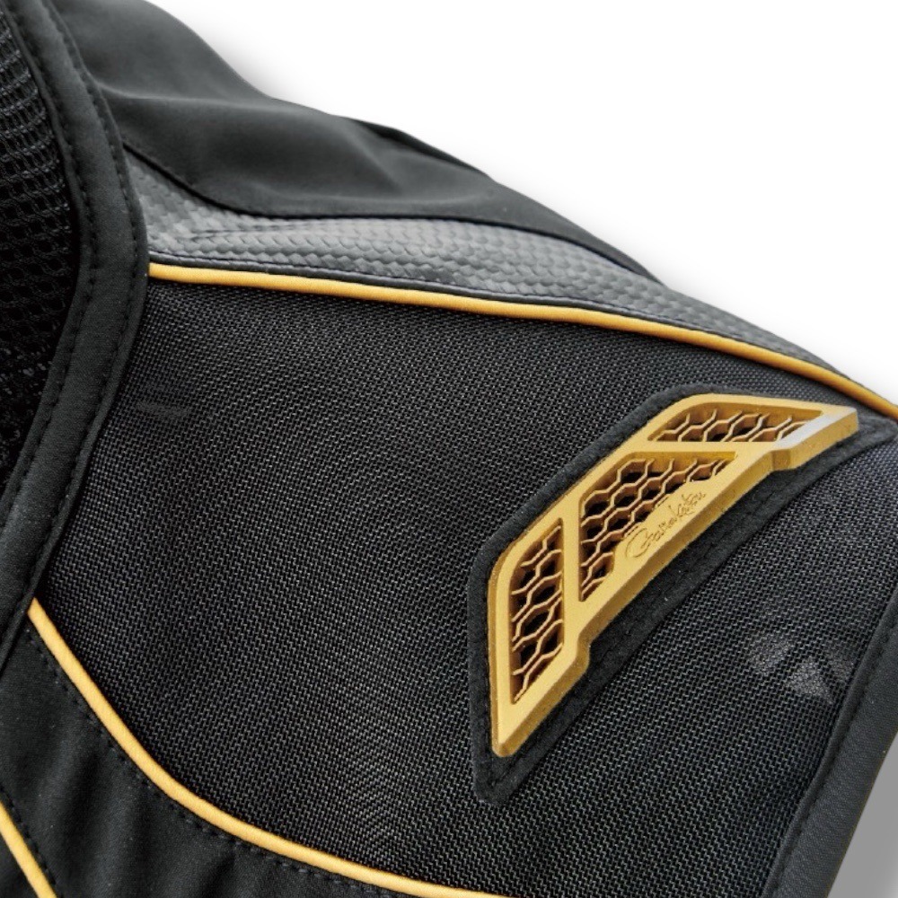 中壢鴻海釣具【gamakatsu】 GM-2329 黑色×金色半網狀釣魚背心 (25年款) GM2329-細節圖6