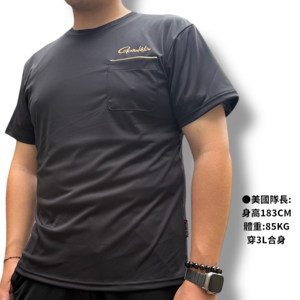 中壢鴻海釣具【gamakatsu】 GM-3780 吸水速乾 抗UV 短袖T恤GM3780 (25年款)-細節圖8