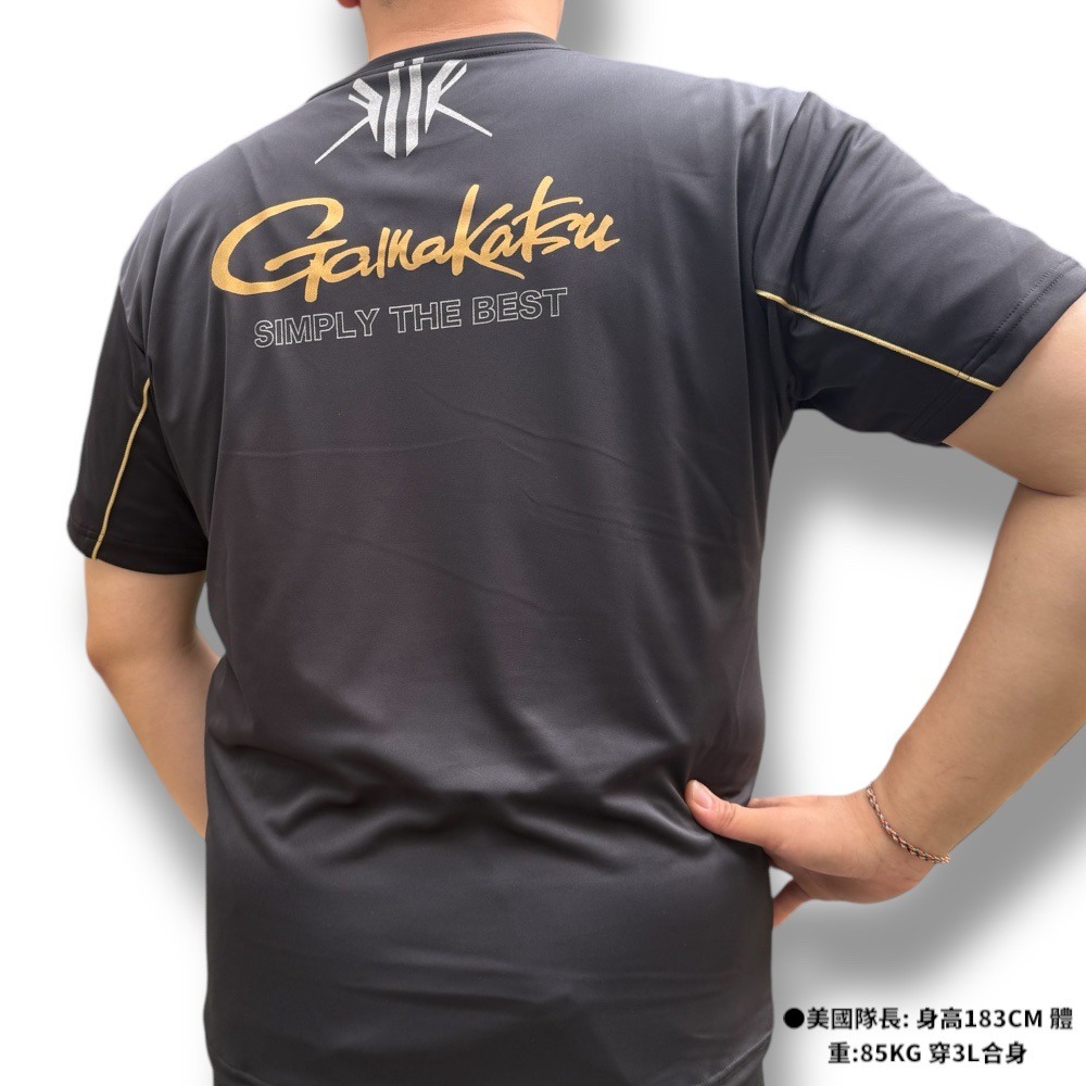 中壢鴻海釣具【gamakatsu】 GM-3780 吸水速乾 抗UV 短袖T恤GM3780 (25年款)-細節圖9