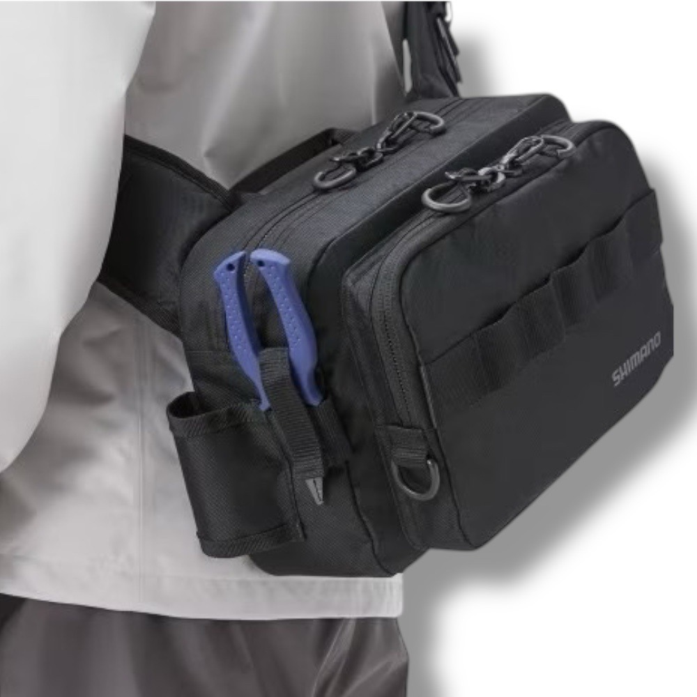 中壢鴻海釣具【SHIMANO】 BS-021T 斜背包 置物包 收納包-細節圖3