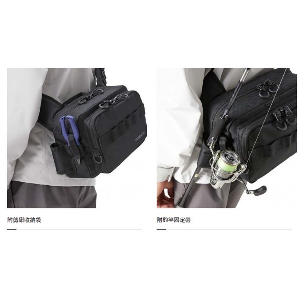 中壢鴻海釣具【SHIMANO】 BS-021T 斜背包 置物包 收納包-細節圖6