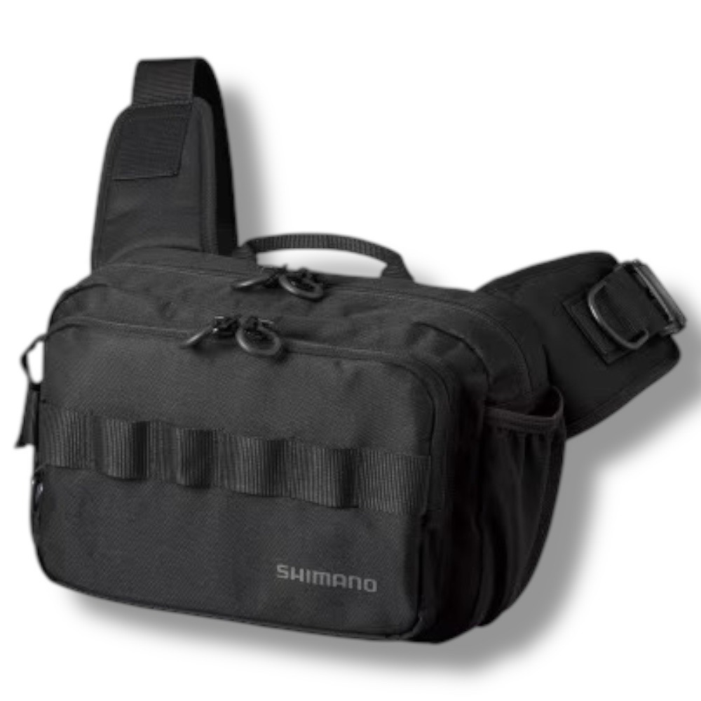 中壢鴻海釣具【SHIMANO】 BS-021T 斜背包 置物包 收納包-規格圖7