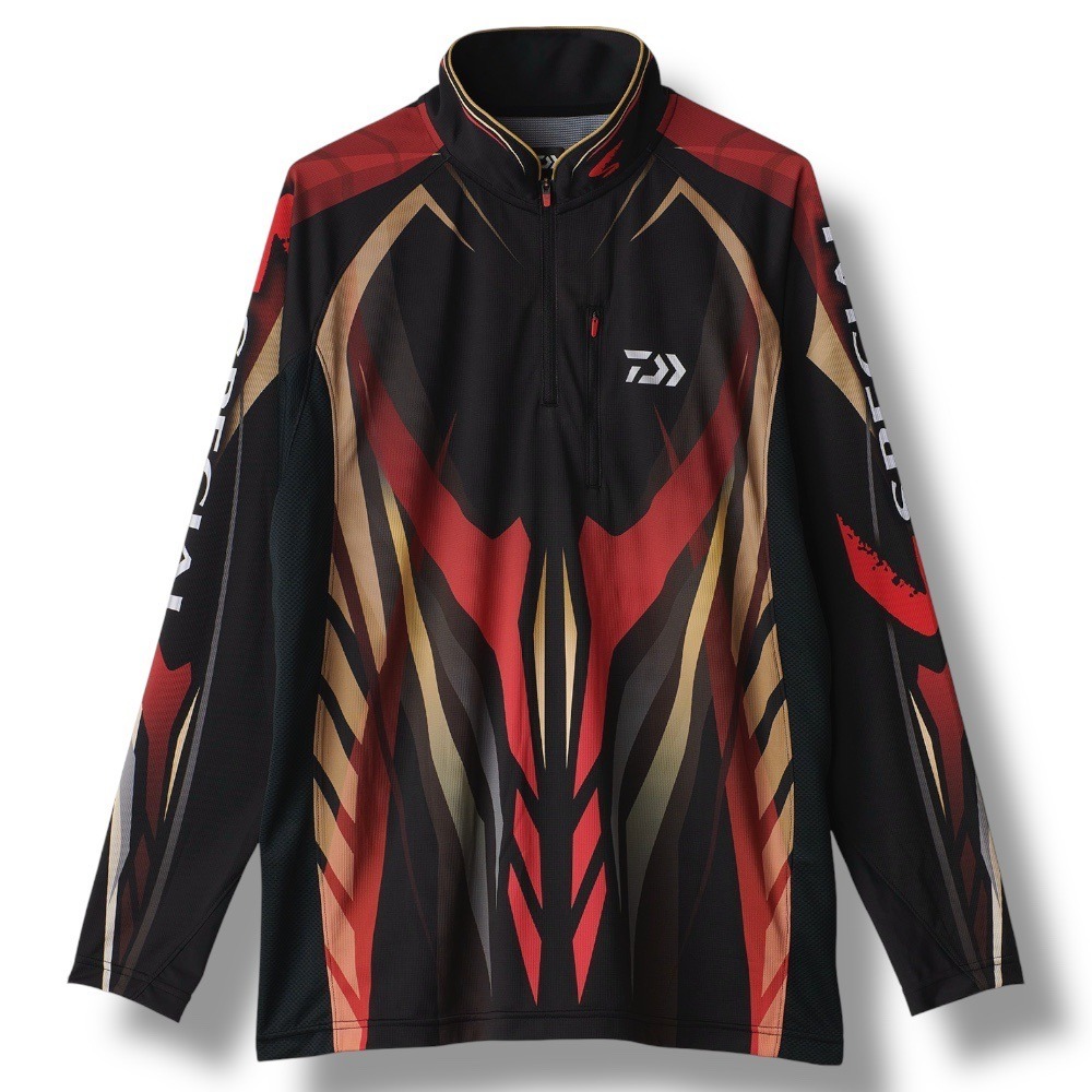 中壢鴻海釣具【DAIWA】 DE-7025 SPECIAL 半拉鍊釣魚長袖衣 [25年款] 防曬長袖衫 長袖釣魚衣-規格圖10