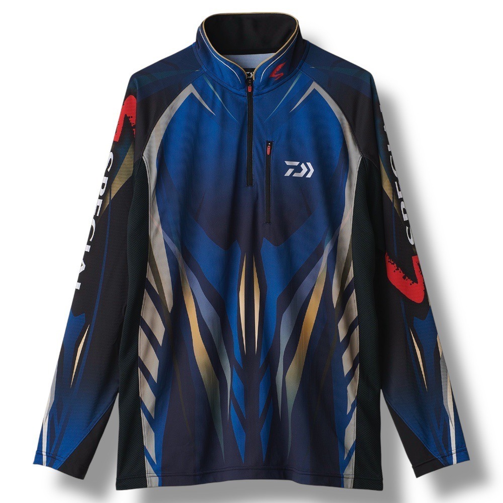 中壢鴻海釣具【DAIWA】 DE-7025 SPECIAL 半拉鍊釣魚長袖衣 [25年款] 防曬長袖衫 長袖釣魚衣-規格圖10