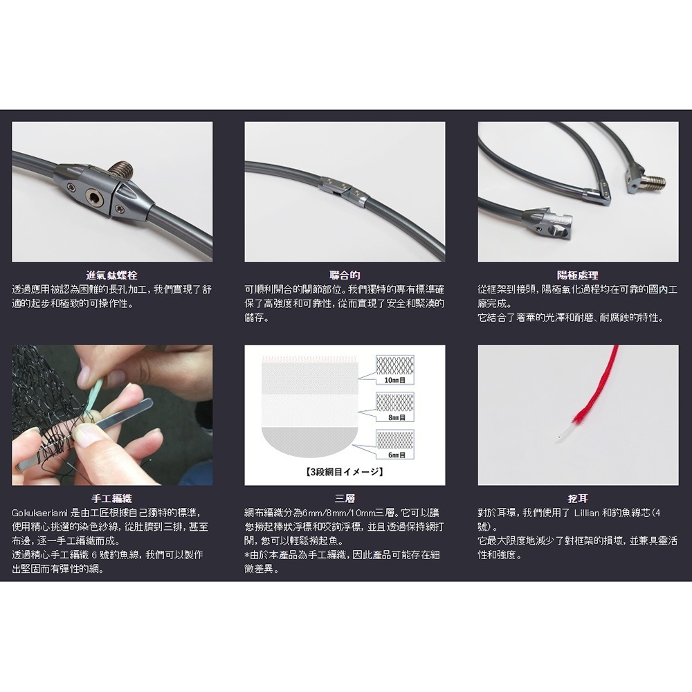 中壢鴻海釣具【SIYOUEI】 昌榮 ウルトラフレーム 極 Ver.II 網付 網框 磯撈網-細節圖8