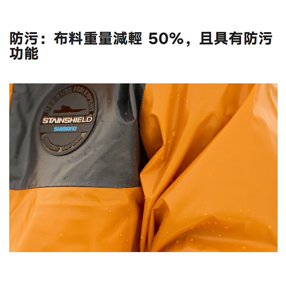 中壢鴻海釣具【SHIMANO】RA-040Y UL Easy Care 釣魚夾克 船釣防水雨衣外套 (25年春夏款)-細節圖2