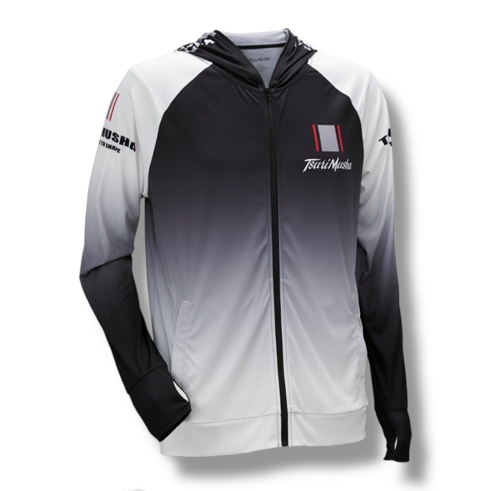 中壢鴻海釣具【TSuriMusha】釣武者[吸汗/快乾/有彈性/防紫外線UPF50+]全拉鍊連帽長袖衫 (25年款)-細節圖2