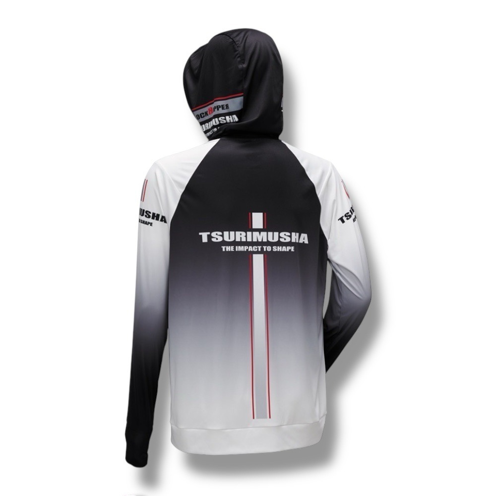 中壢鴻海釣具【TSuriMusha】釣武者[吸汗/快乾/有彈性/防紫外線UPF50+]全拉鍊連帽長袖衫 (25年款)-細節圖3