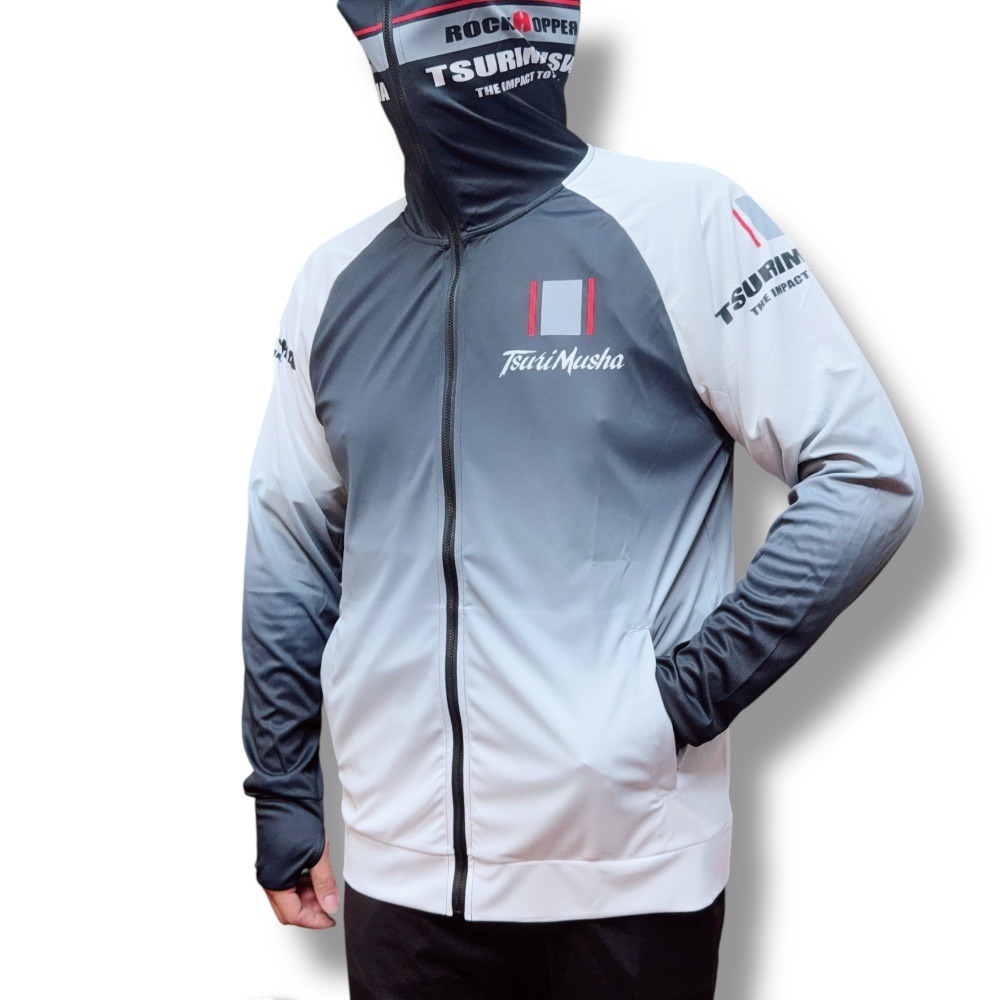 中壢鴻海釣具【TSuriMusha】釣武者[吸汗/快乾/有彈性/防紫外線UPF50+]全拉鍊連帽長袖衫 (25年款)-細節圖6