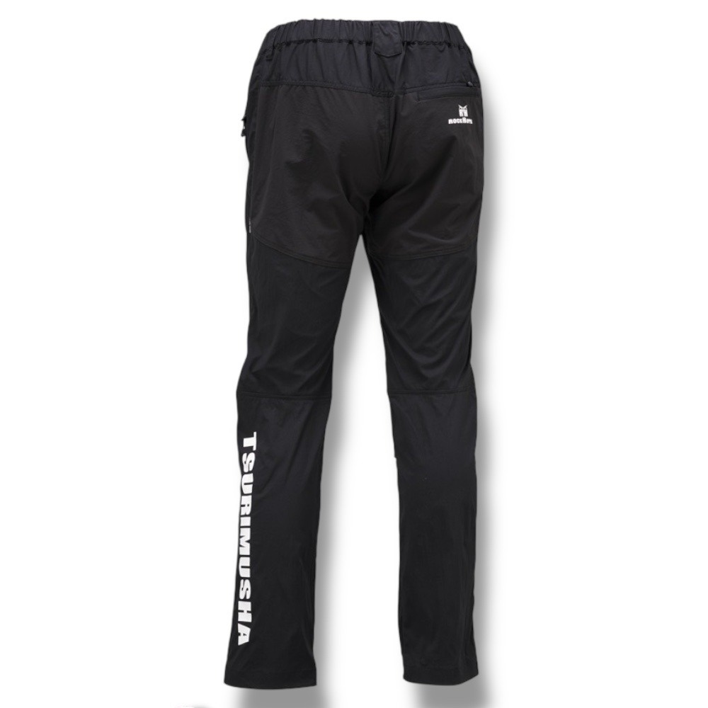 中壢鴻海釣具【TSuriMusha】釣武者 黑色防潑水彈性釣魚長褲(25年春夏款) 抗撕裂-細節圖3