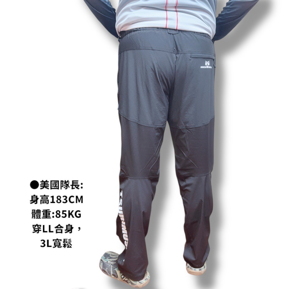 中壢鴻海釣具【TSuriMusha】釣武者 黑色防潑水彈性釣魚長褲(25年春夏款) 抗撕裂-細節圖5
