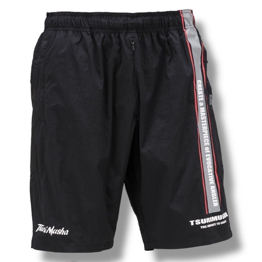 中壢鴻海釣具【TSuriMusha】釣武者 Cordura Neo 黑色彈性釣魚短褲(25年春夏款) 抗撕裂-細節圖2