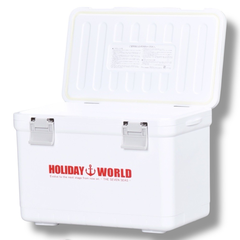 中壢鴻海釣具【SHINWA】伸和 HOLIDAY WORLD LC22L 紅白色保冷保溫冰箱 (日本製)冰桶-細節圖4