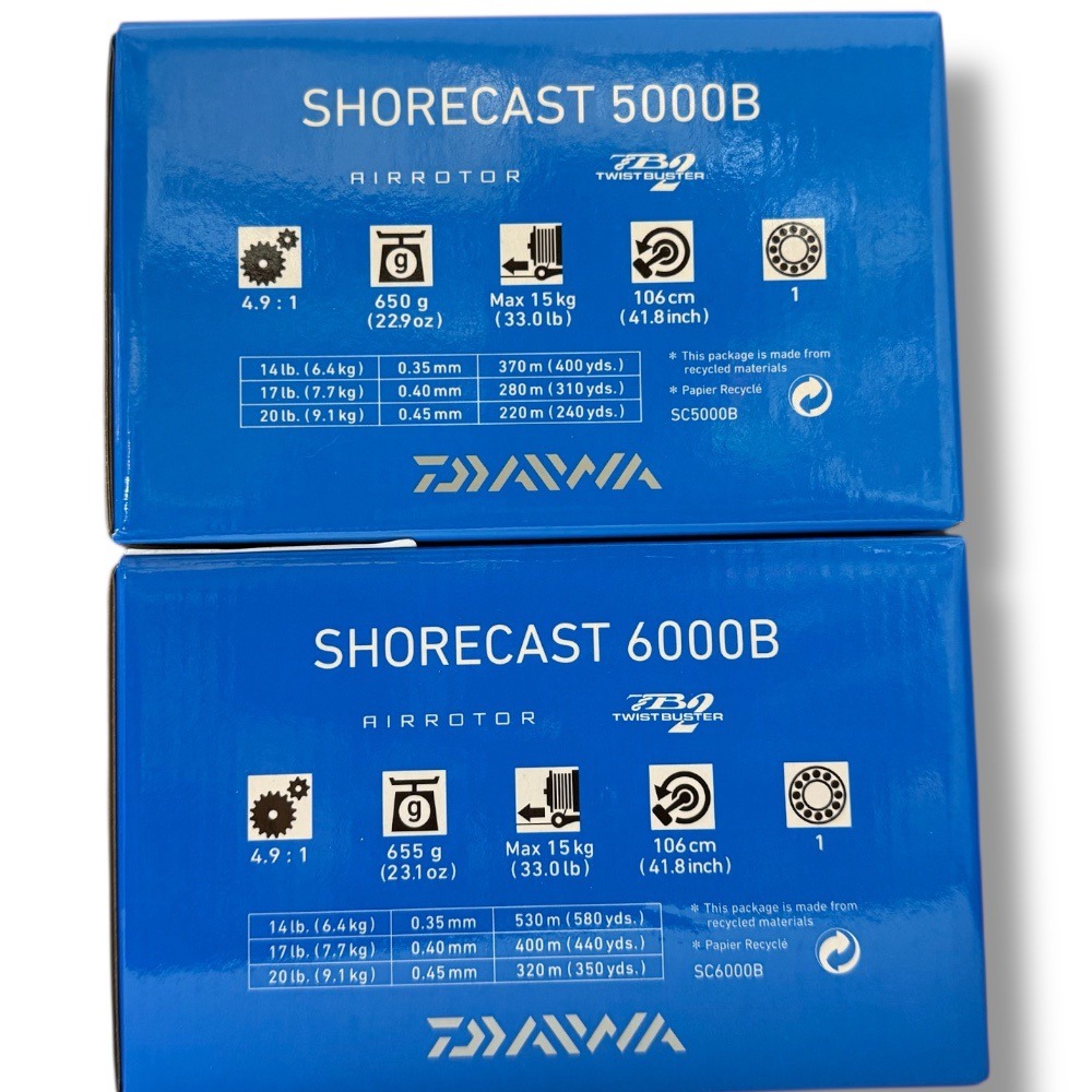 中壢鴻海釣具【DAIWA】 SHORECAST 5000B 6000B 遠投捲線器 紡車捲線器-細節圖7