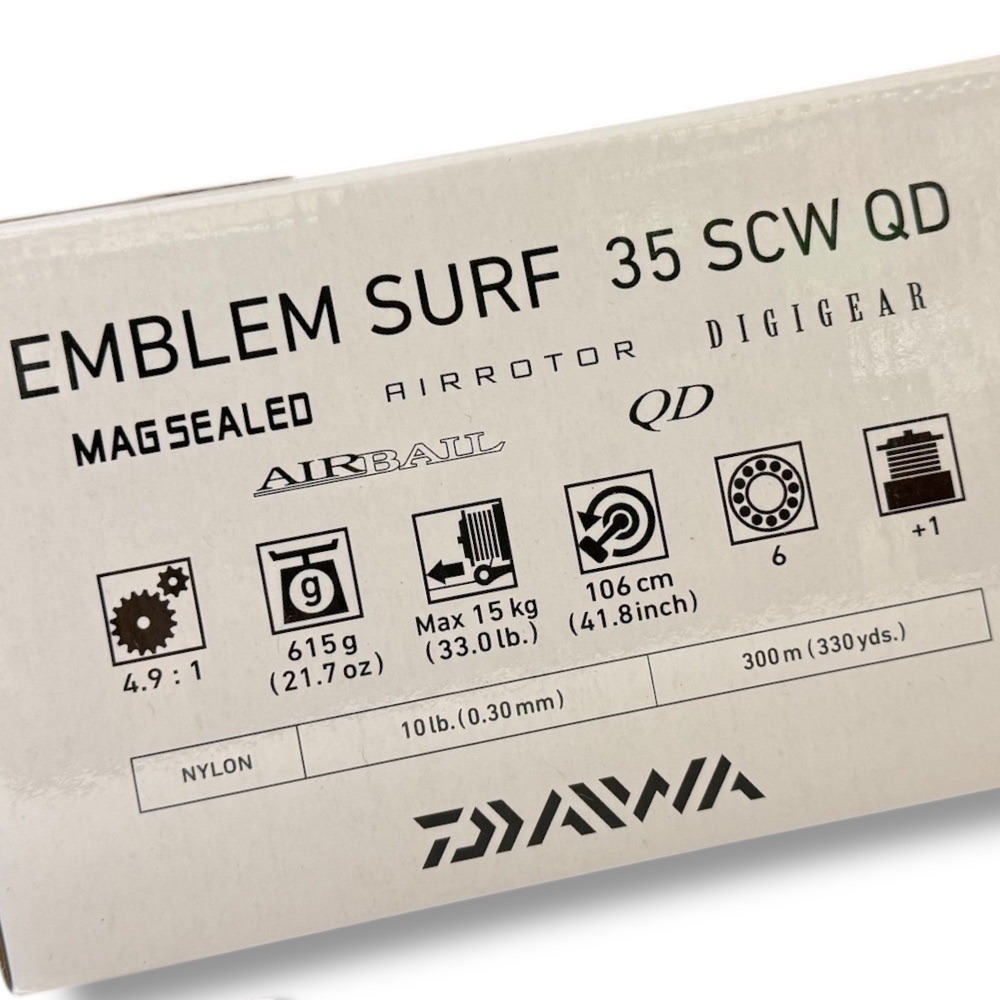 中壢鴻海釣具【DAIWA】 EMBLEM SURF 35 SCW QD 雙線杯 遠投捲線器 紡車捲線器-細節圖8