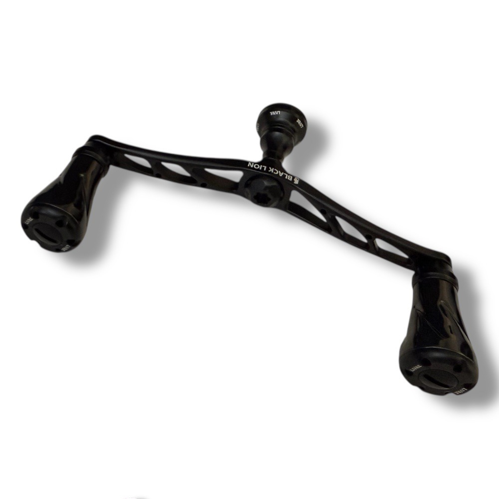 中壢鴻海釣具【LIVRE】BLACK LION×LIVRE Cachalot f110 捲線器 改裝握丸 限量霧黑色-細節圖2