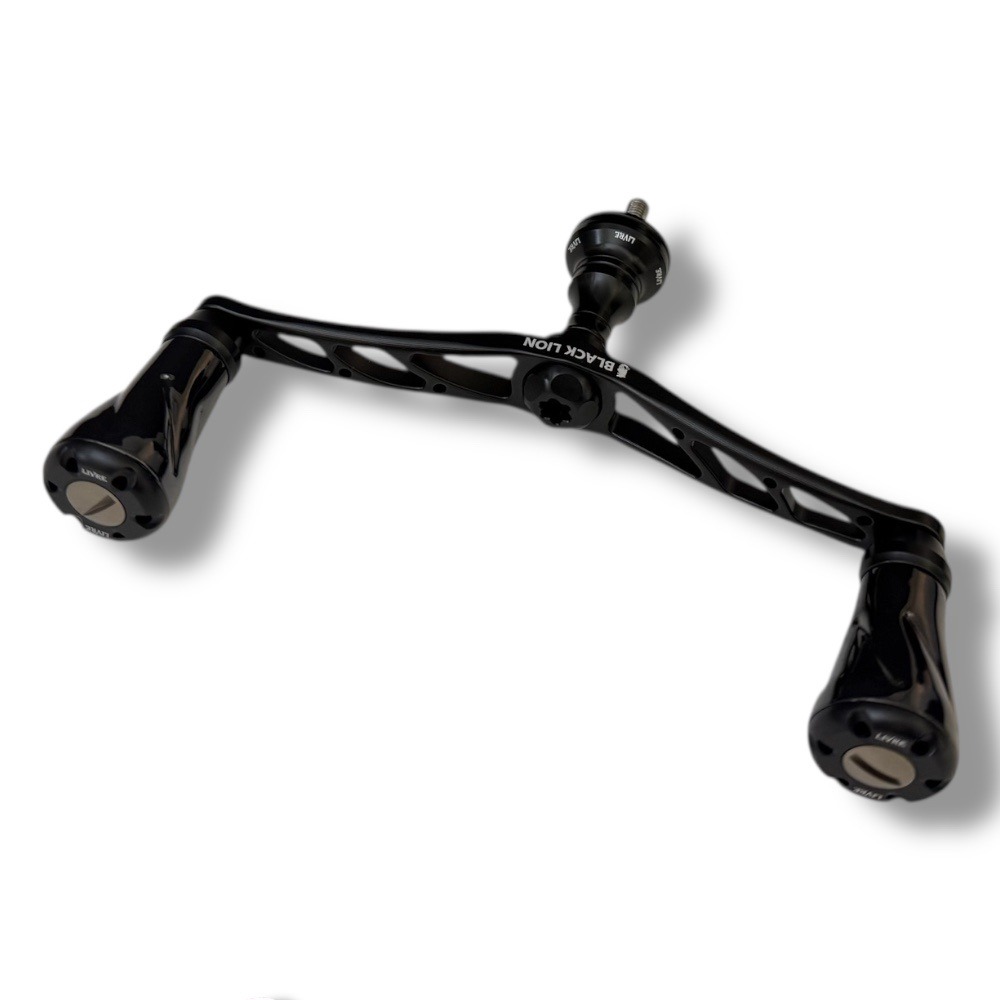 中壢鴻海釣具【LIVRE】BLACK LION×LIVRE Cachalot f110 捲線器 改裝握丸 限量霧黑色-細節圖3