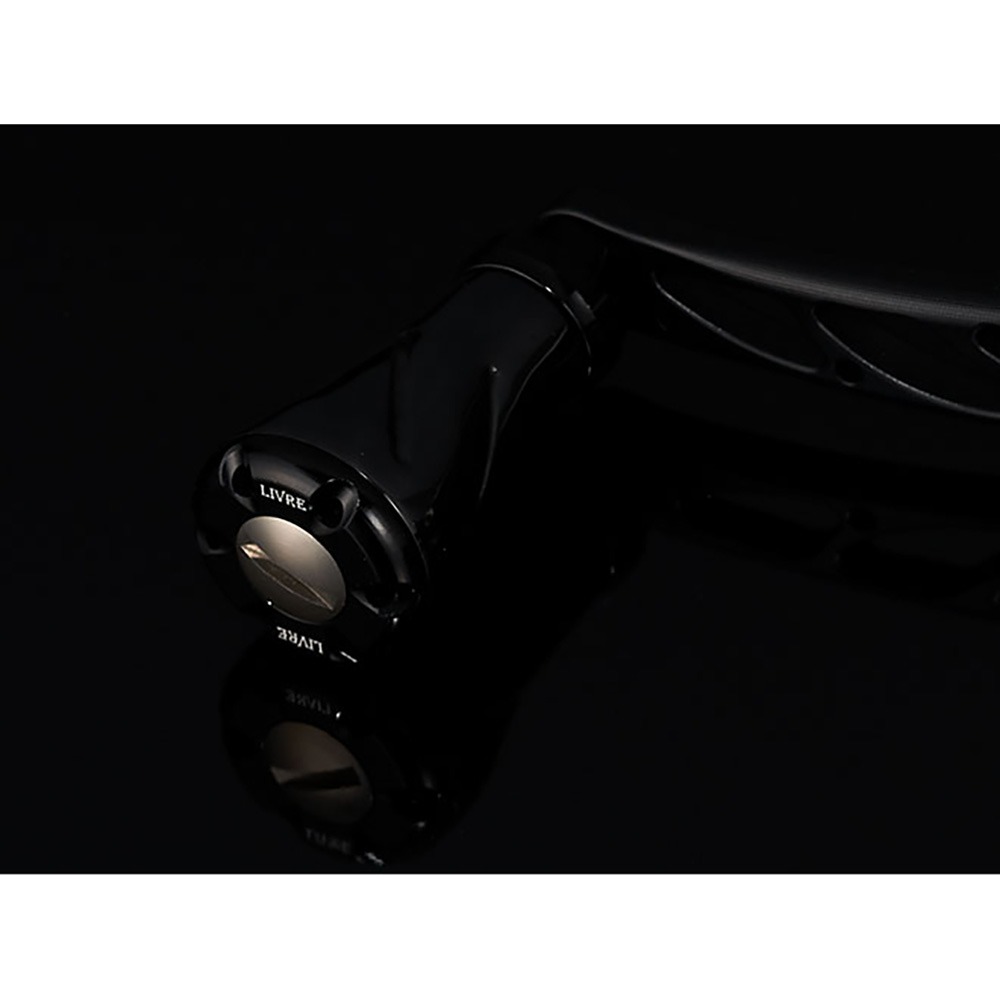中壢鴻海釣具【LIVRE】BLACK LION×LIVRE Cachalot f110 捲線器 改裝握丸 限量霧黑色-細節圖5