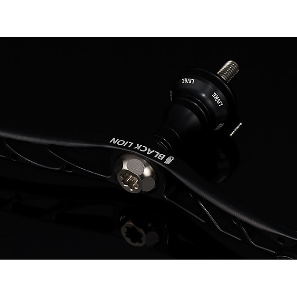 中壢鴻海釣具【LIVRE】BLACK LION×LIVRE Cachalot f110 捲線器 改裝握丸 限量霧黑色-細節圖6