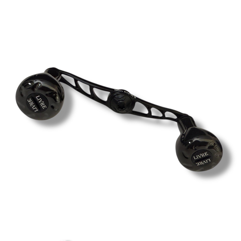 中壢鴻海釣具【LIVRE】BLACK LION×LIVRE Cachalot bt 110 限量黑色鈦金屬色改裝握丸-細節圖4