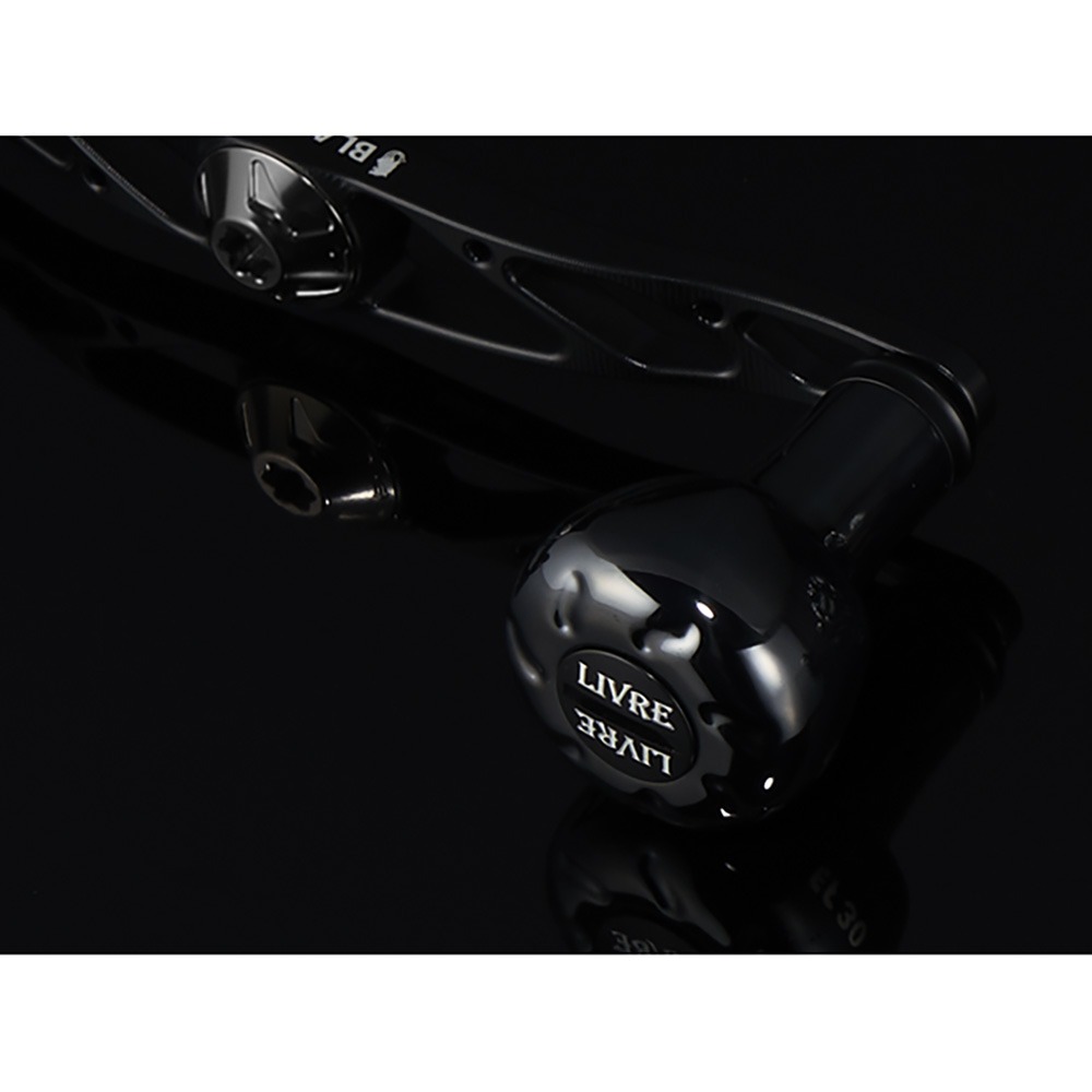 中壢鴻海釣具【LIVRE】BLACK LION×LIVRE Cachalot bt 110 限量黑色鈦金屬色改裝握丸-細節圖7