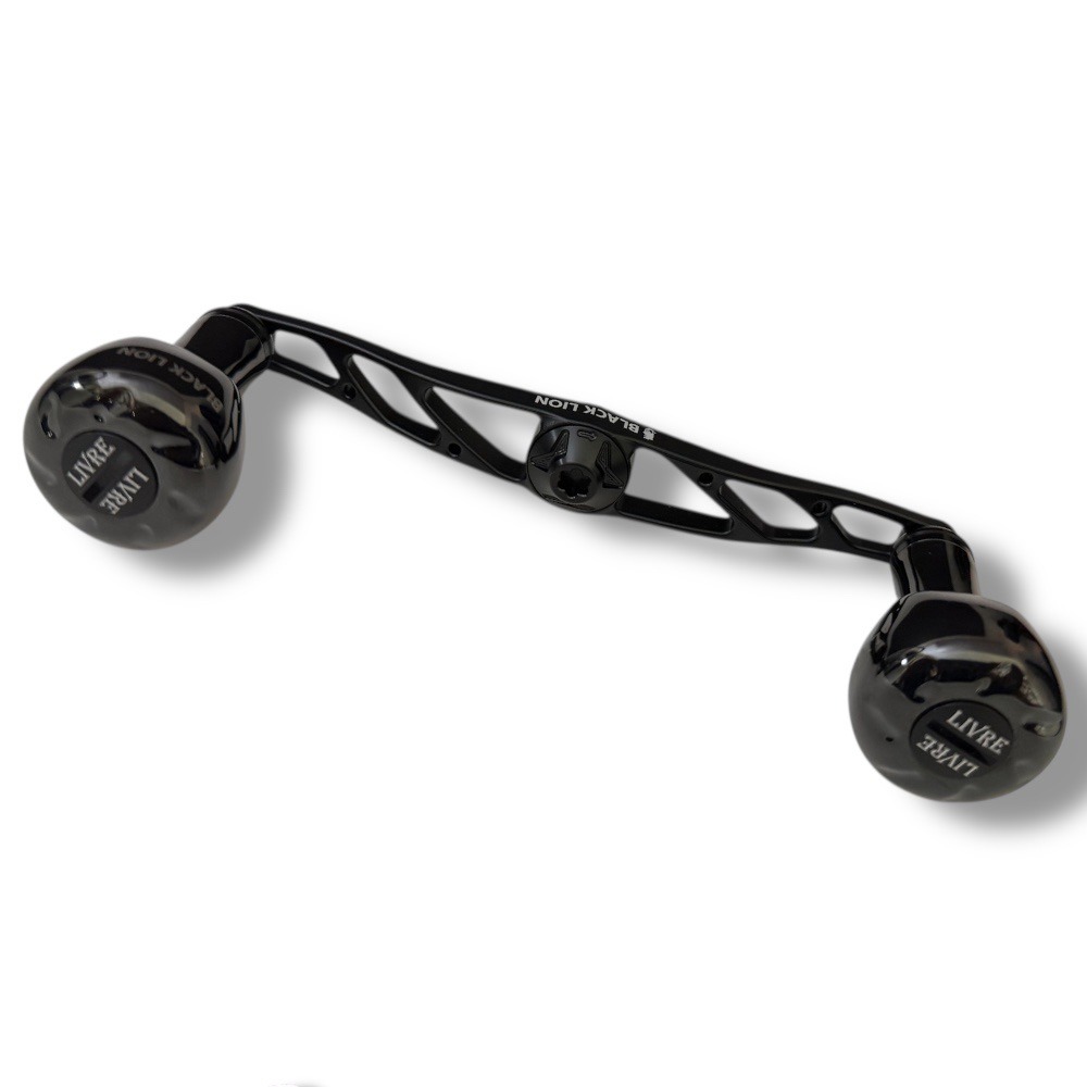 中壢鴻海釣具【LIVRE】BLACK LION×LIVRE Cachalot bt 120 霧面黑色限量改裝握丸-細節圖3