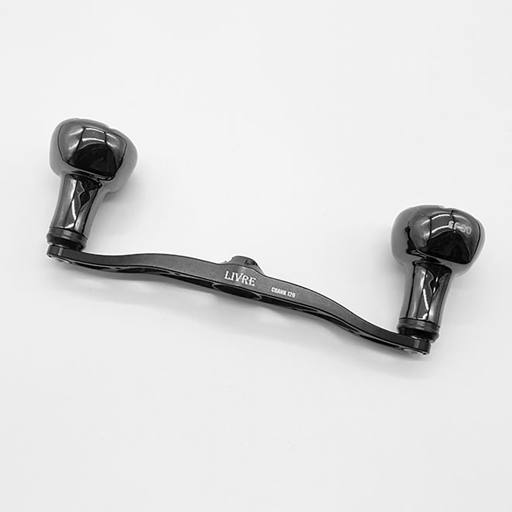 中壢鴻海釣具【LIVRE】BLACK LION×LIVRE Cachalot bt 120 霧面黑色限量改裝握丸-細節圖7