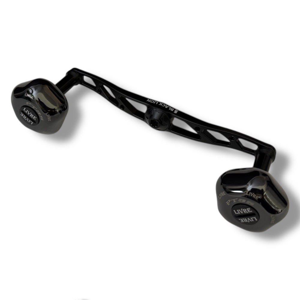 中壢鴻海釣具【LIVRE】 BLACK LION×LIVRE Cachalot bt 130 霧面黑色限量改裝握丸-細節圖3