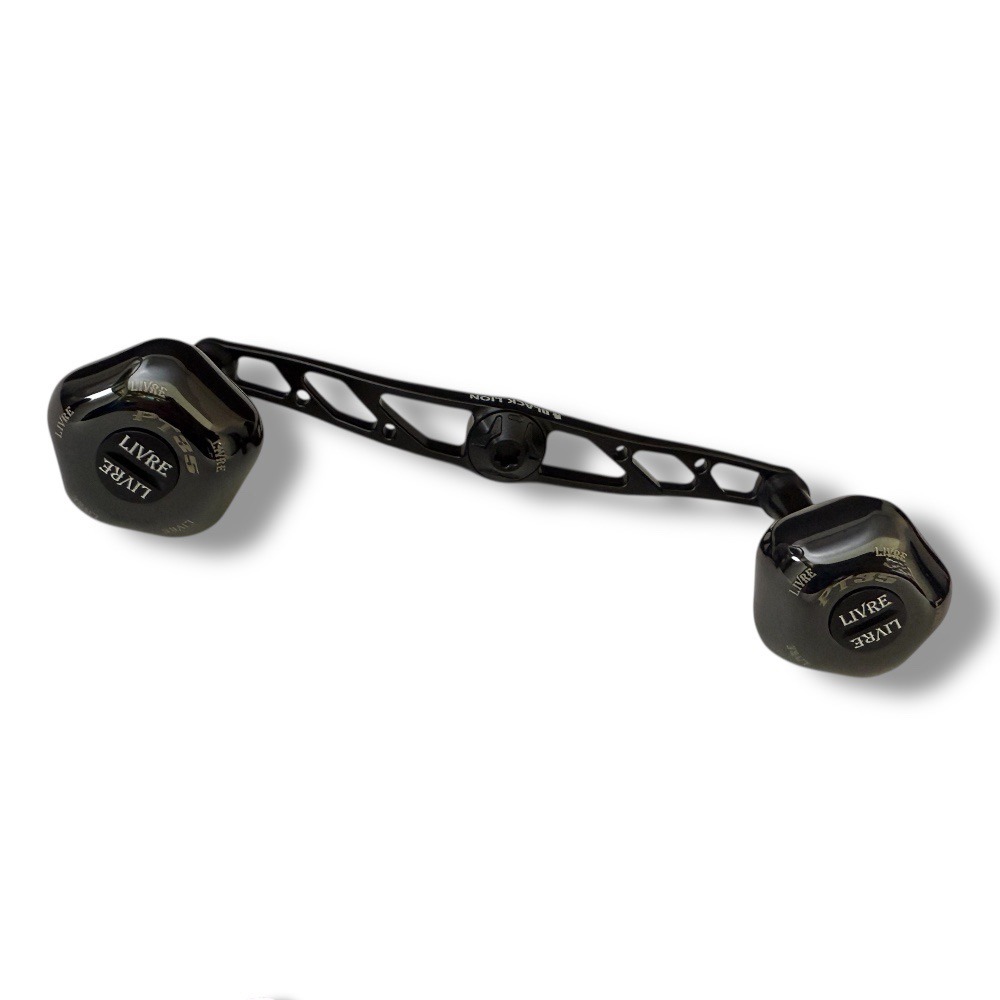 中壢鴻海釣具【LIVRE】 BLACK LION×LIVRE Cachalot bt 130 霧面黑色限量改裝握丸-細節圖4