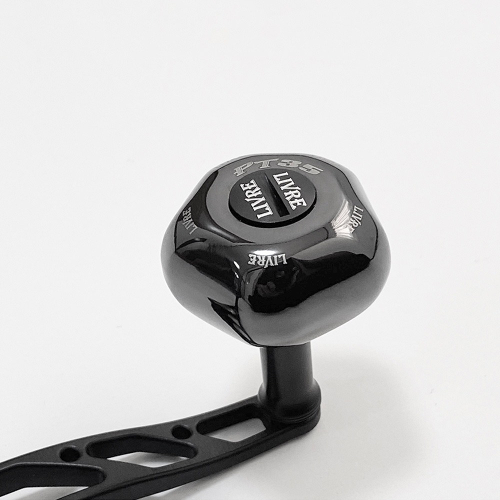 中壢鴻海釣具【LIVRE】 BLACK LION×LIVRE Cachalot bt 130 霧面黑色限量改裝握丸-細節圖8