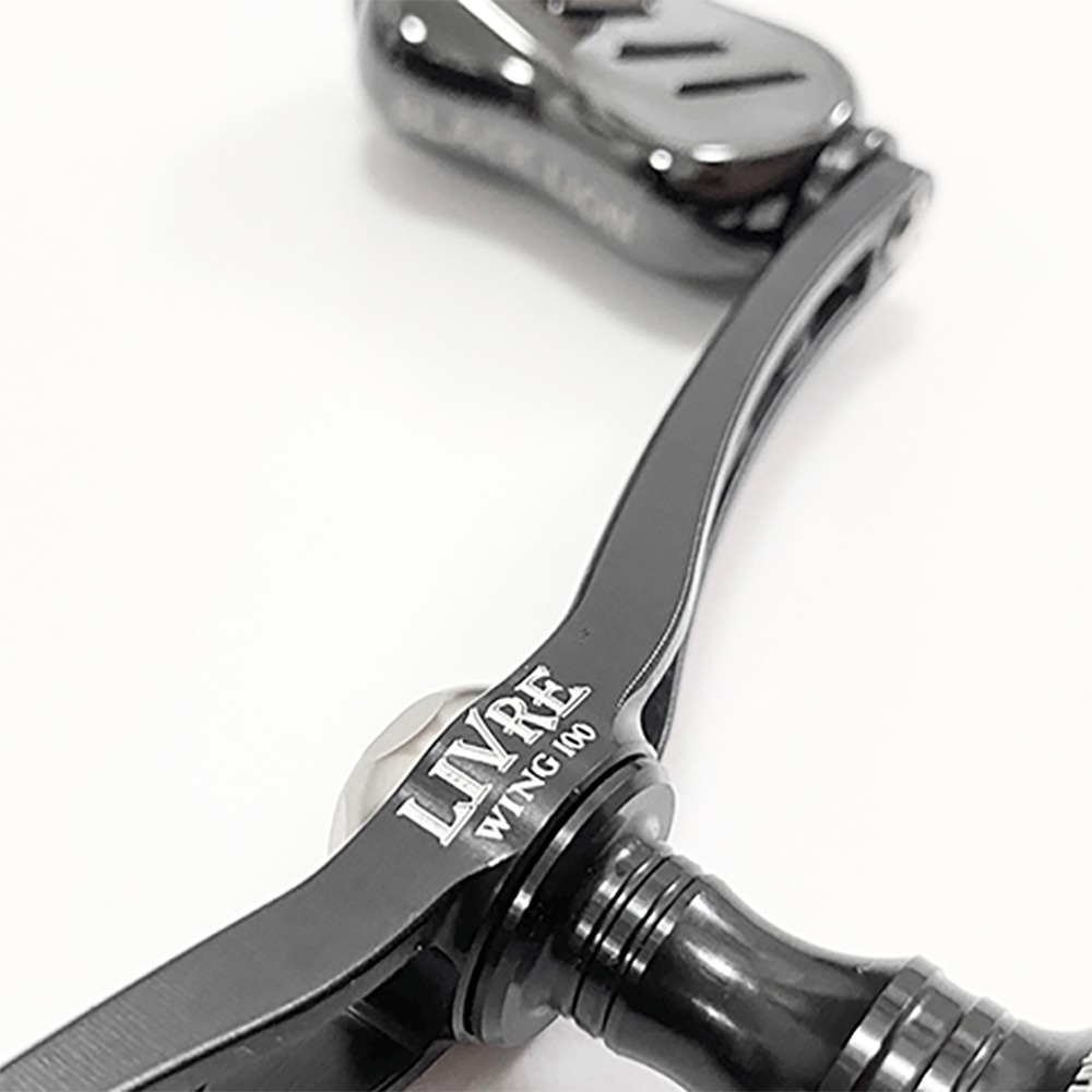 中壢鴻海釣具【LIVRE】 BLACK LION×LIVRE Cachalot 100 Fino 霧面黑色限量改裝握丸-細節圖6