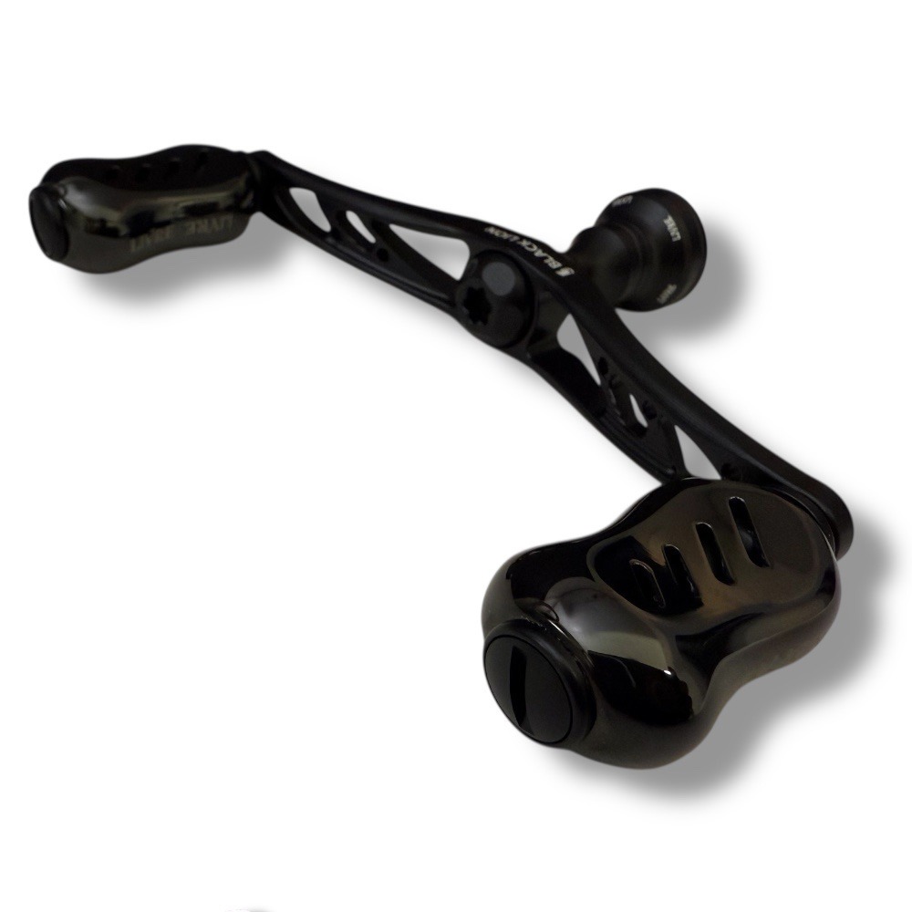 中壢鴻海釣具【LIVRE】BLACK LION×LIVRE Cachalot 98 Fino 霧面黑色限量改裝握丸-細節圖5