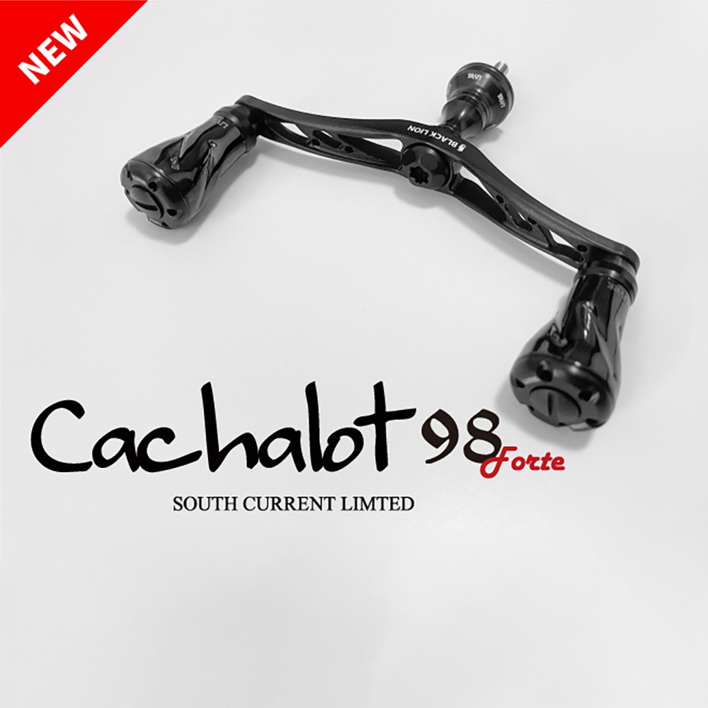 中壢鴻海釣具【LIVRE】 BLACK LION×LIVRE Cachalot 98 Forte 霧面黑色限量改裝握丸-細節圖2