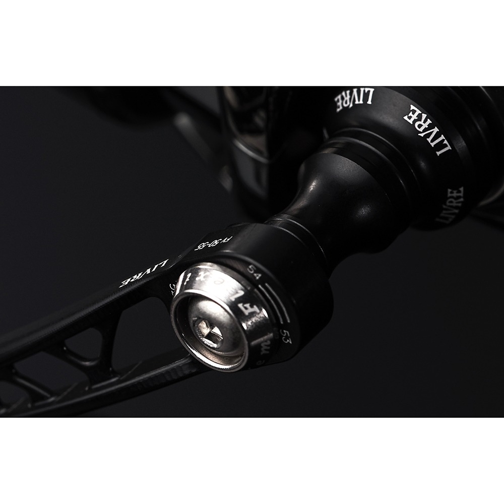 中壢鴻海釣具【LIVRE】BLACK LION×LIVRE Cachalot 30 LIMTED黑鈦×霧面黑限量改裝握丸-細節圖6