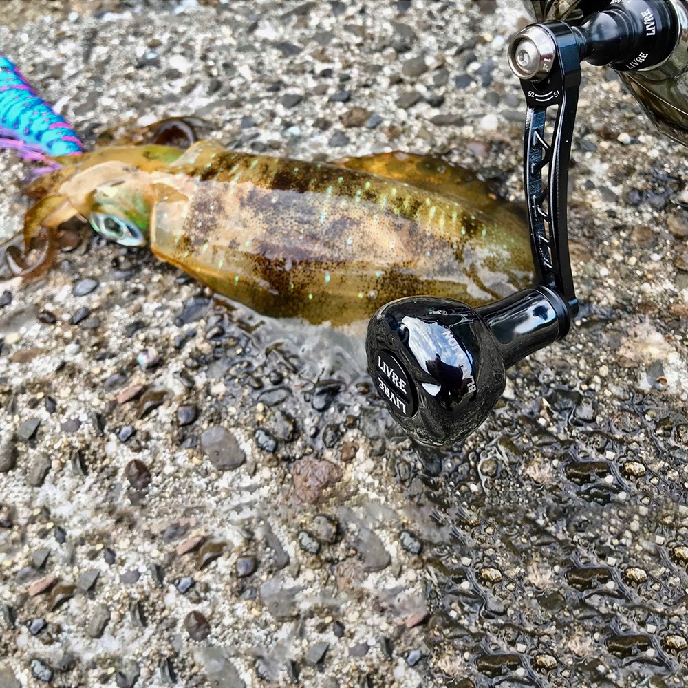 中壢鴻海釣具【LIVRE】BLACK LION×LIVRE Cachalot 30 LIMTED黑鈦×霧面黑限量改裝握丸-細節圖7