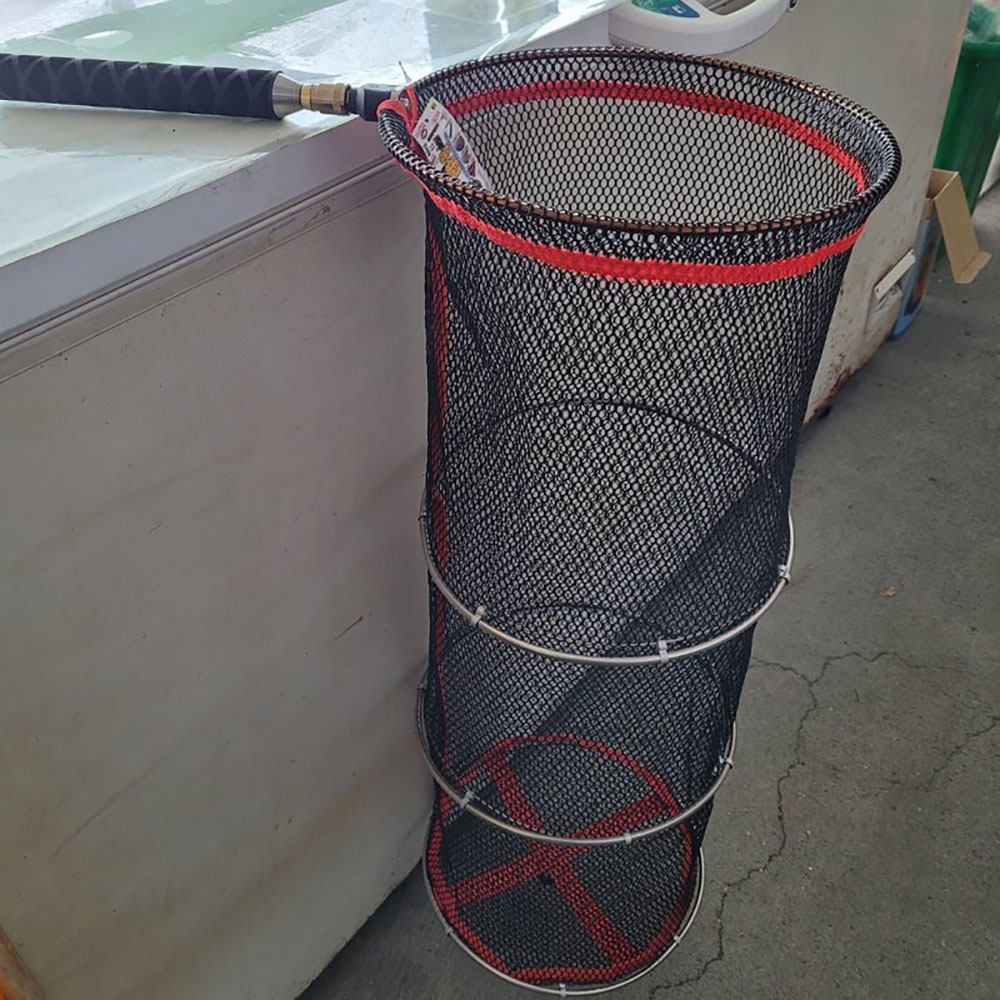 中壢鴻海釣具【白鯨】白鯨蝦戰網(白鐵框) 3尺4環+1尺框(網袋+快拆自重棒)-細節圖11