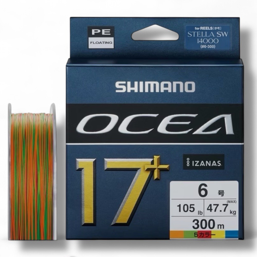中壢鴻海釣具【SHIMANO】 LD-A71Y OCEA 17+ PE 17編 五色PE線-300M (25年款)-規格圖10
