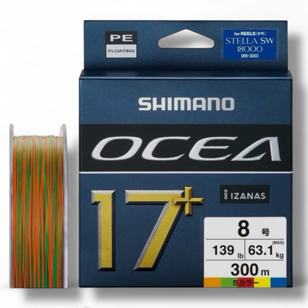 中壢鴻海釣具【SHIMANO】 LD-A71Y OCEA 17+ PE 17編 五色PE線-300M (25年款)-規格圖10