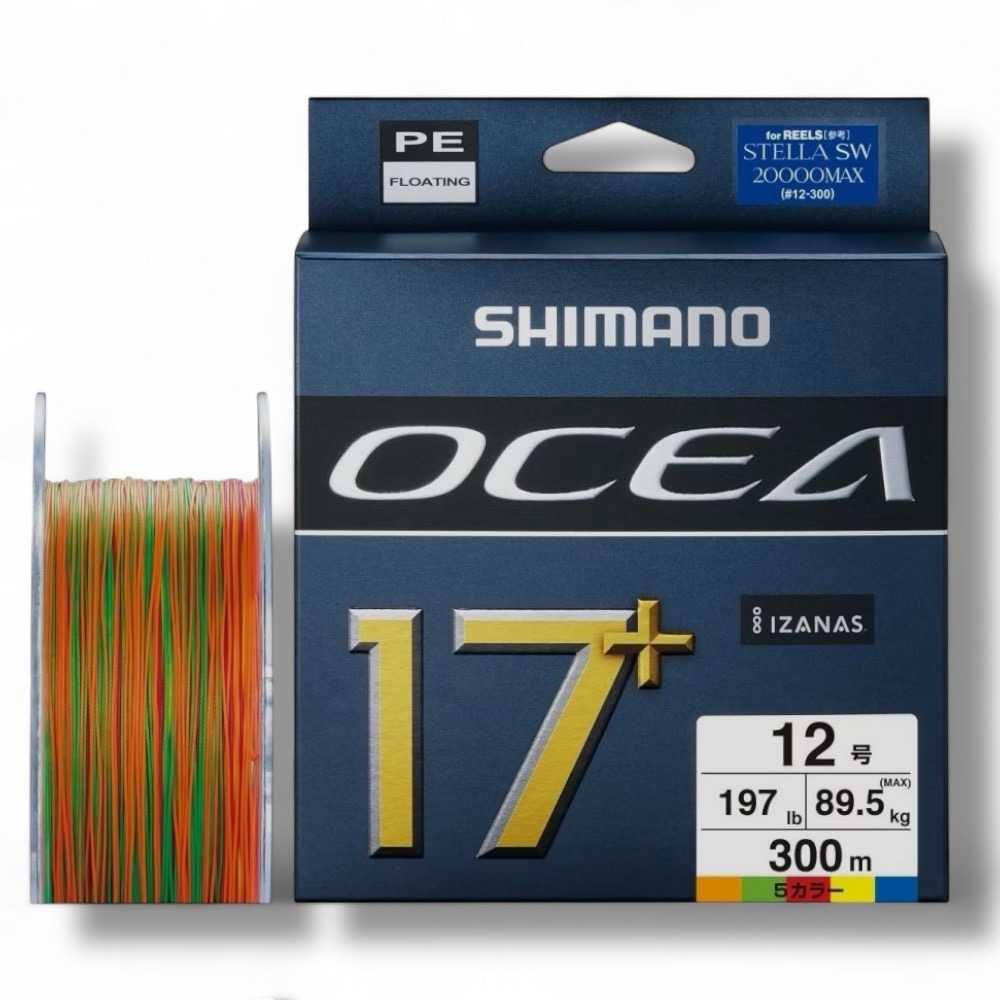 中壢鴻海釣具【SHIMANO】 LD-A71Y OCEA 17+ PE 17編 五色PE線-300M (25年款)-規格圖10