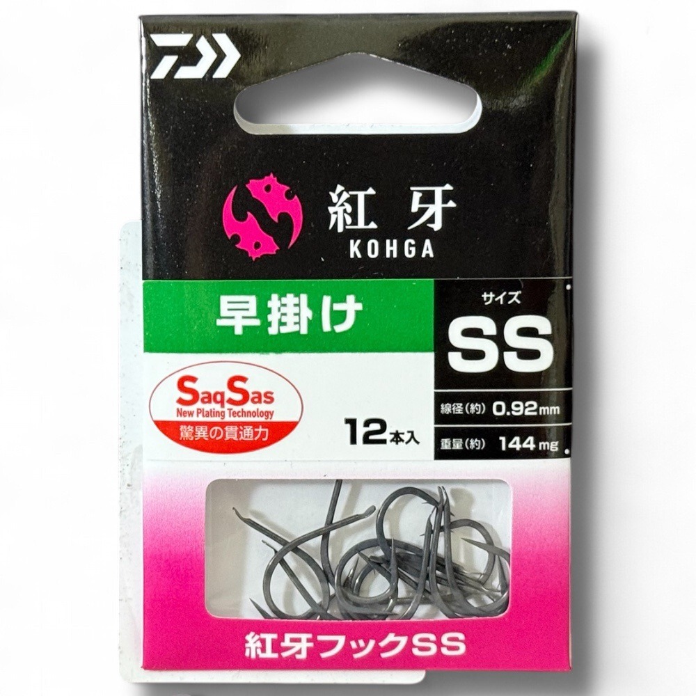 中壢鴻海釣具【DAIWA】 紅牙フックＳＳ 早掛け 魚鉤 游動丸鉤-規格圖6