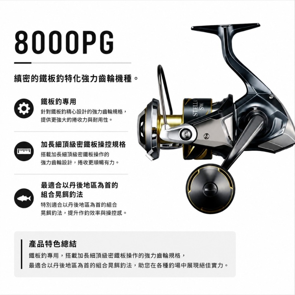 中壢紅海釣具【SHIMANO】STELLA SW 紡車捲線器 (25年款) 紡車強力大物捲 王者回歸，征服深海巨物！-規格圖11