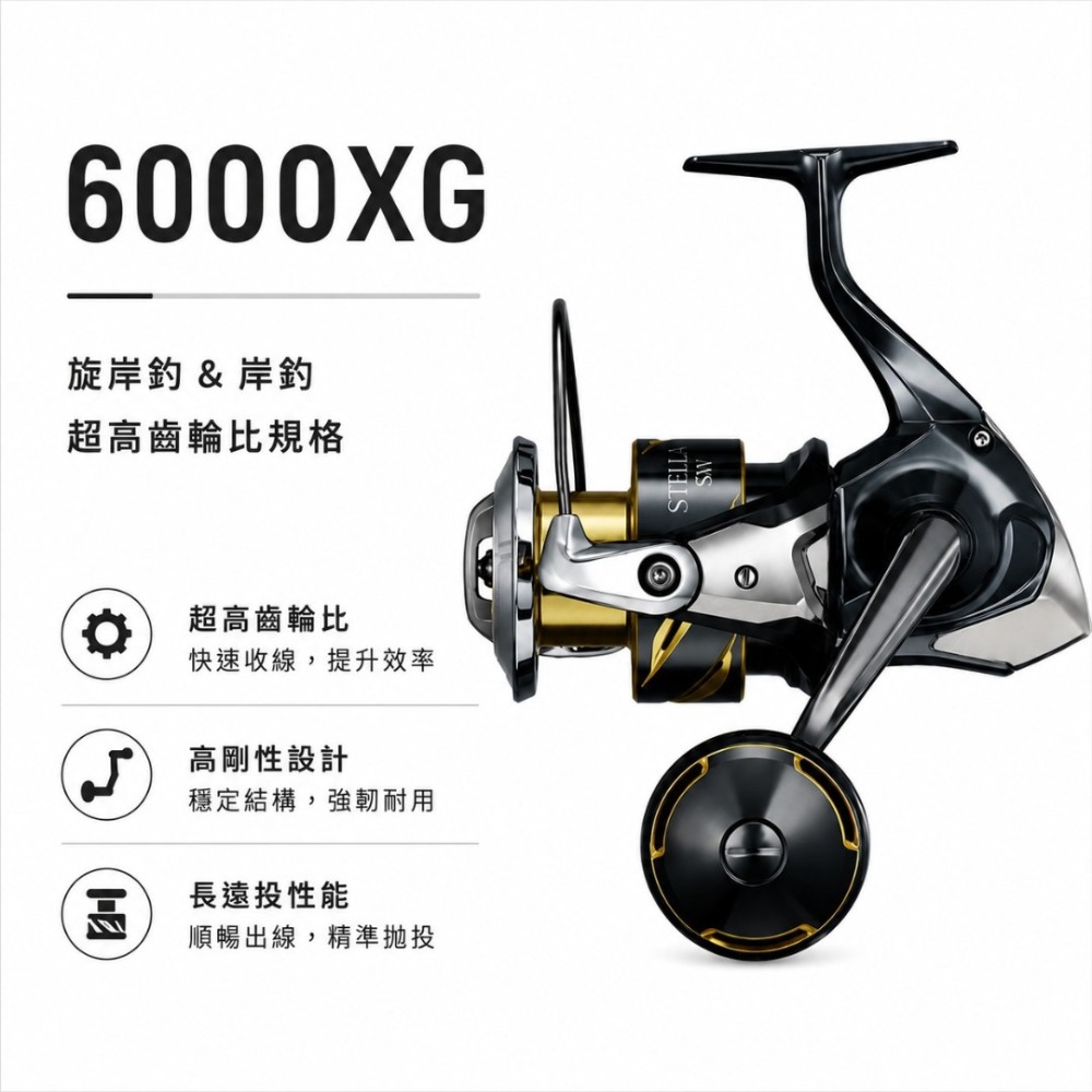中壢紅海釣具【SHIMANO】STELLA SW 紡車捲線器 (25年款) 紡車強力大物捲 王者回歸，征服深海巨物！-規格圖11