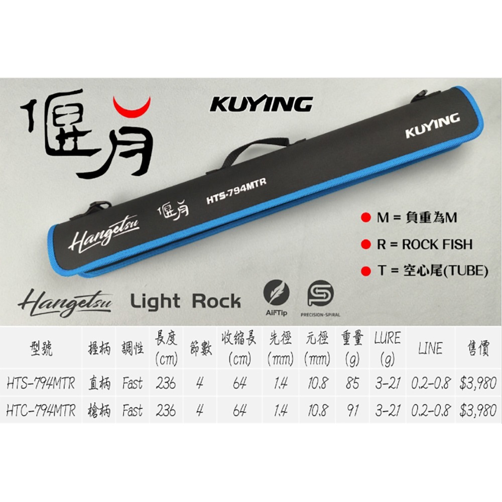 中壢紅海釣具【KUYING】酷影 偃月 HTS-794MTR 直柄多節旅根竿-細節圖11