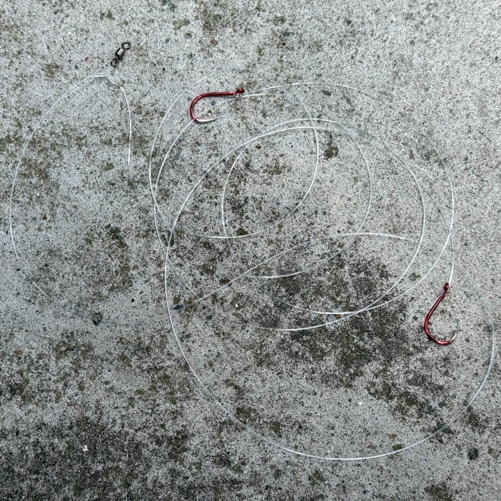 中壢紅海釣具【黑技研】★純手工★ 爆咬雙鉤 海釣場雙鉤-細節圖2