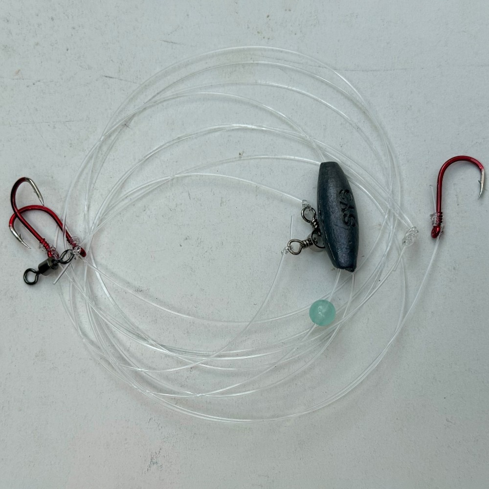 中壢紅海釣具【黑技研】 純手工★到吊+散尾★海釣場三連鉤-細節圖2