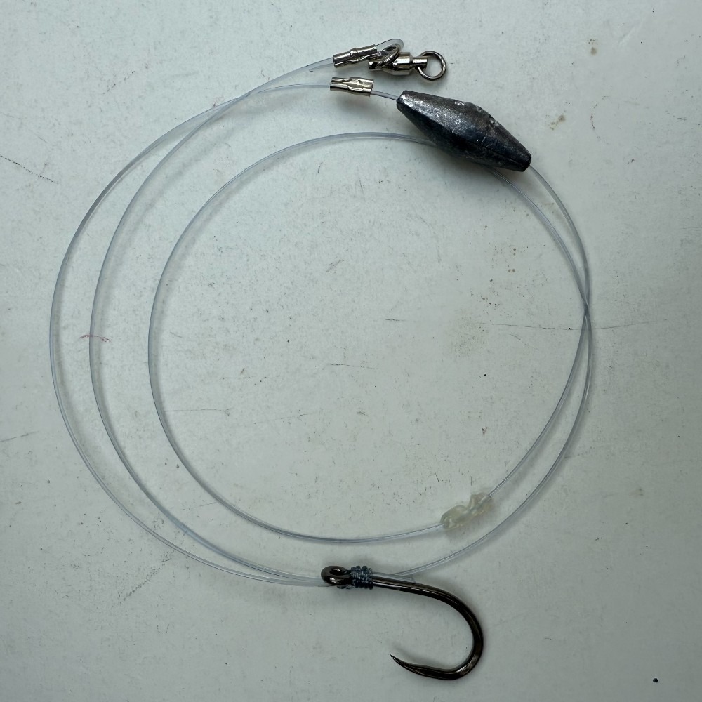 中壢紅海釣具【黑技研】 ★龍膽活餌單鉤★ 不偏鉤綁法 龍膽石斑 海釣場-細節圖6