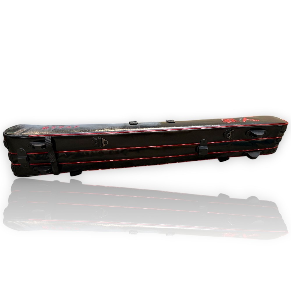 中壢紅海釣具【吉作】釣魚鬪魂 狂人幻彩三層竿袋 釣魚竿袋-細節圖8